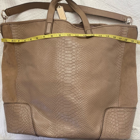 Coach Hadley XL Python Embossed Leather Bag - Picture 12 of 15